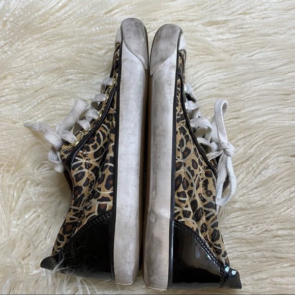 COACH tan / brown leopard Barrett sneakers 7 - Picture 8 of 14